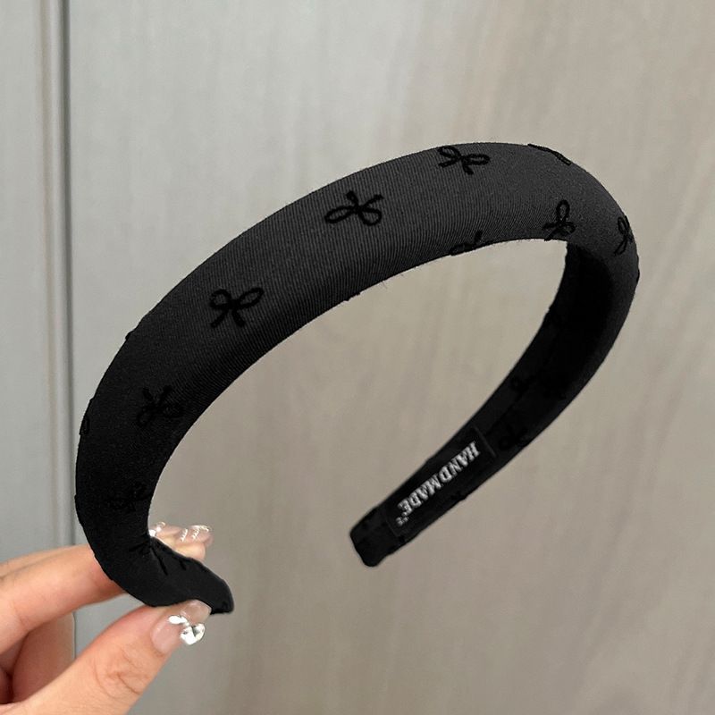 2025 Nuova fascia per capelli a corona alta con fiocco a pois, a forma di cuore, accessori per capelli di alta moda da donna_voghion.com