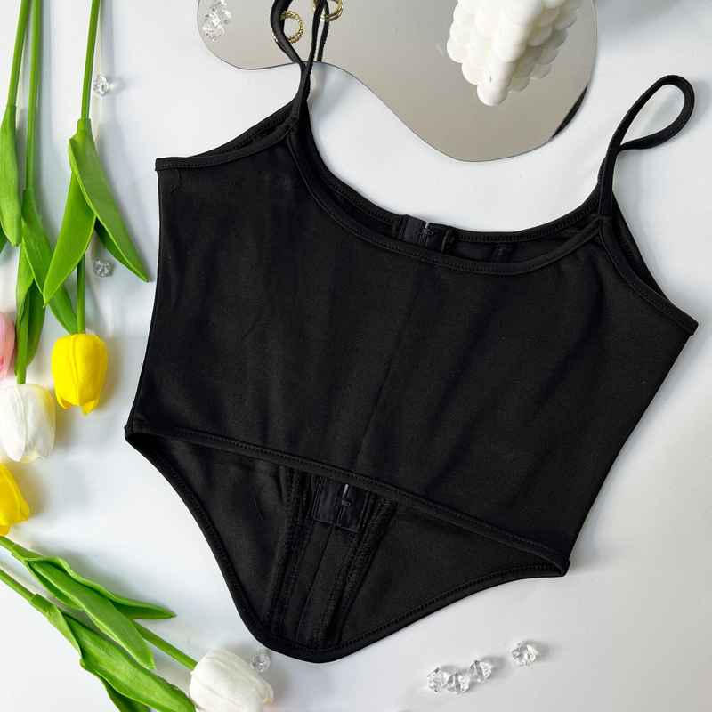Abbigliamento donna Corsetto a lisca di pesce in vita sottile con bretelle senza schienale a forma di diamante_voghion.com