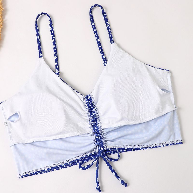 Maillot de bain fendu pour femme Boxer multicolore à imprimé conservateur_voghion.com