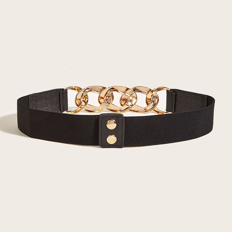 Waist Belt Elastic Durable Super Comfortable Easy To Match Fitted Lightweight Exquisite Leather Women Belt For Daily Wear-Silver_voghion.com
