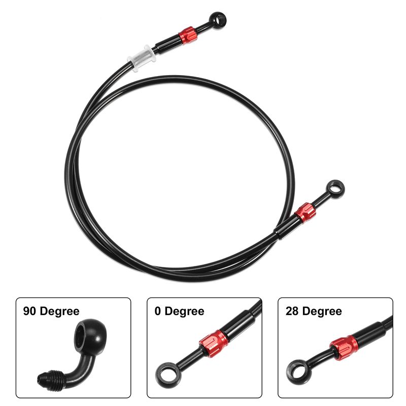 110cm-240cm AN3 0 28 90 gradi M10 freno idraulico per moto e tubo flessibile per olio raccordo per ATV Motocross_voghion.com