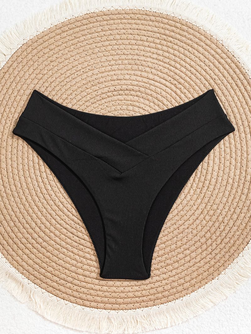 Costume da bagno da donna a vita alta, in tessuto morbido con motivo a croce a righe verticali, per spiaggia, vacanze, piscina e feste_voghion.com