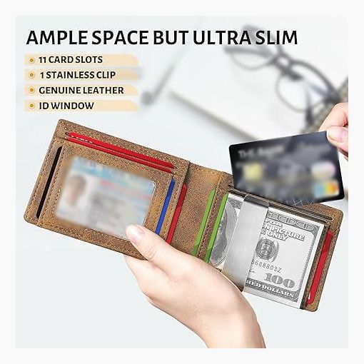 Cartera para equipaje y bolsos RFID antirrobo para hombre, tarjetero popular, billetera simple y delgada_voghion.com