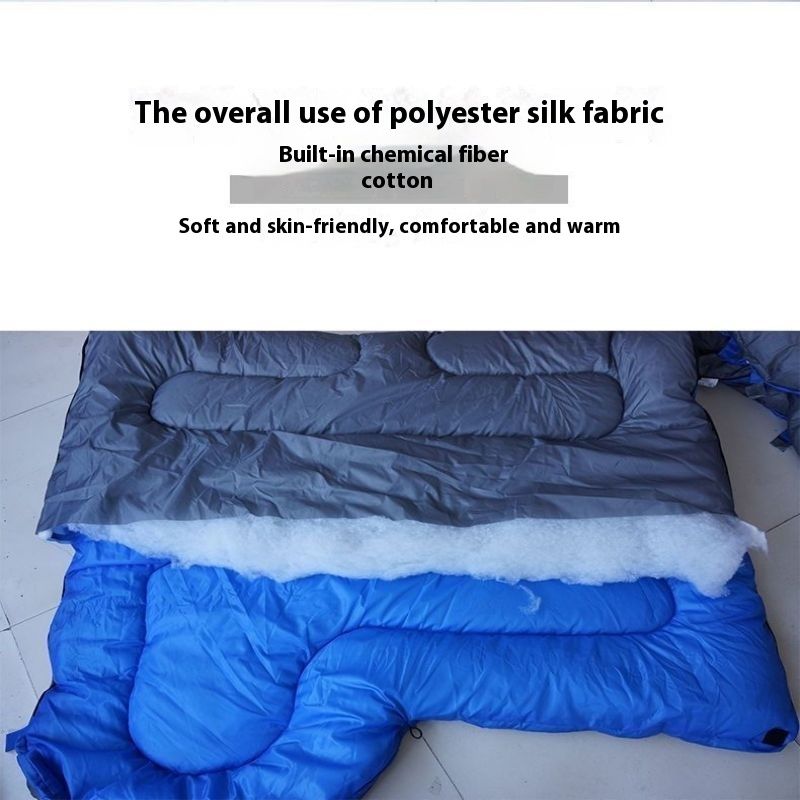 Sleeping Bag For Adults, Single Person, Outdoor Camping, Portable, Winter Thickened, Machine Washable, Nap, Dirt-Proof,_voghion.com