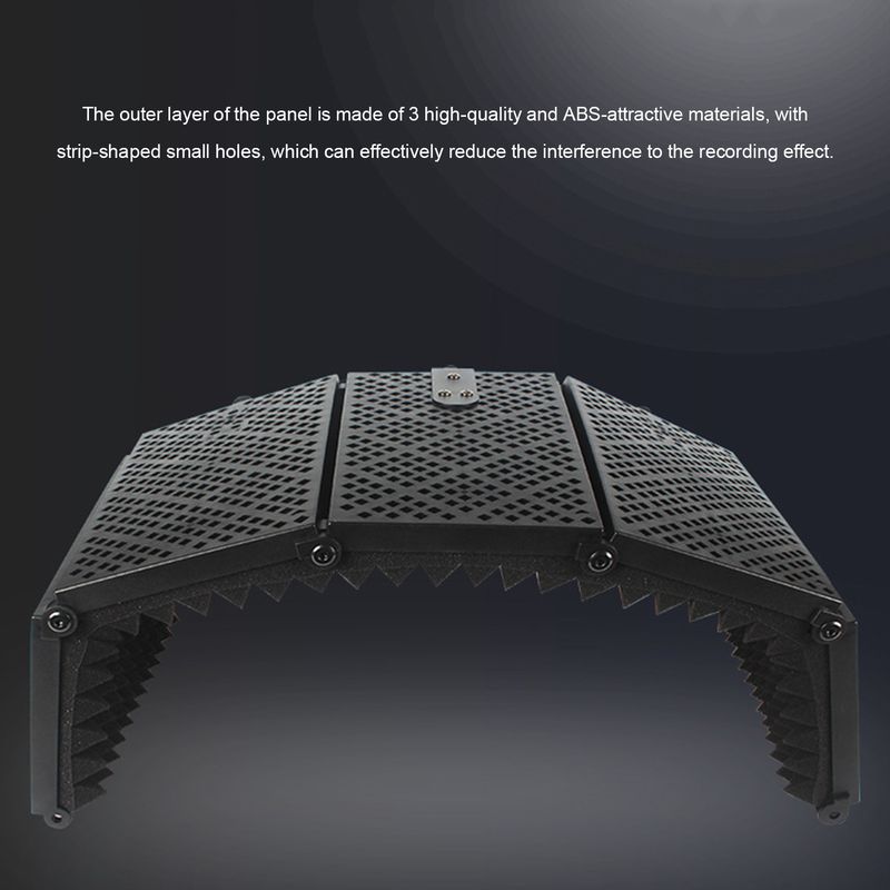 Mikrofon-Isolationsschild, Rauschunterdrückung, Live-Übertragung, Bühnenstudio, akustische Schallschutzplatten, Keile, schalldicht_voghion.com