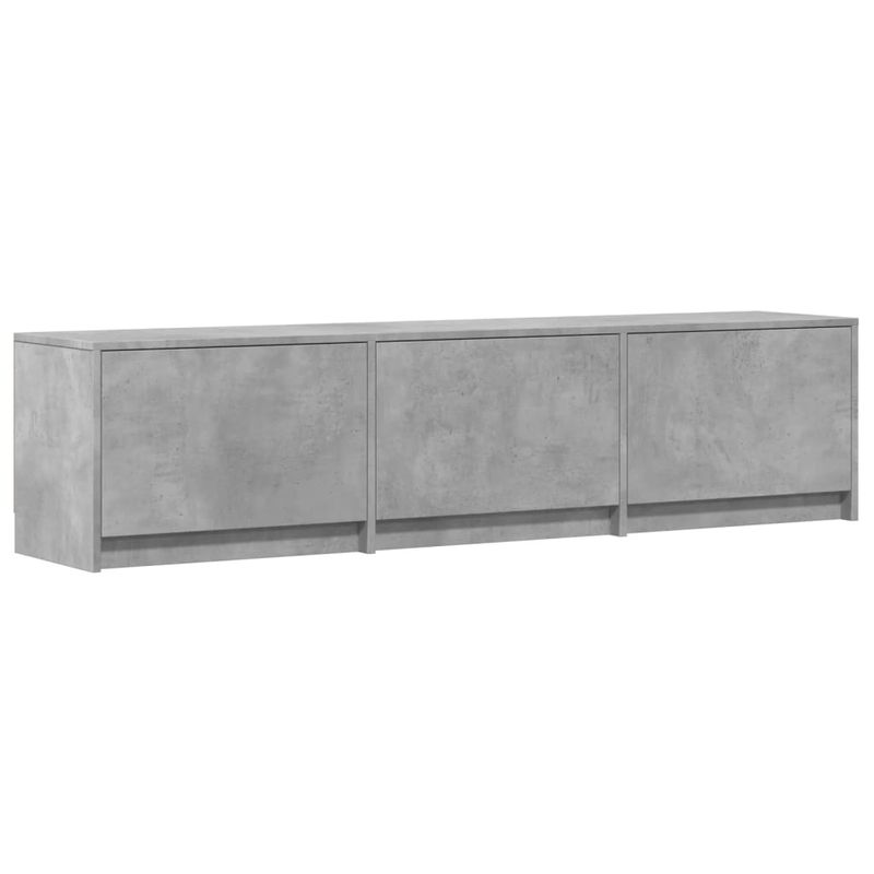 TV-Schrank mit LED-Beleuchtung Betongrau 165x34x40 cm_voghion.com