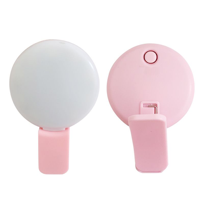Mini anel LED flash lente luz usb recarregável clipe celular lâmpada de preenchimento mulheres selfie luzes_voghion.com