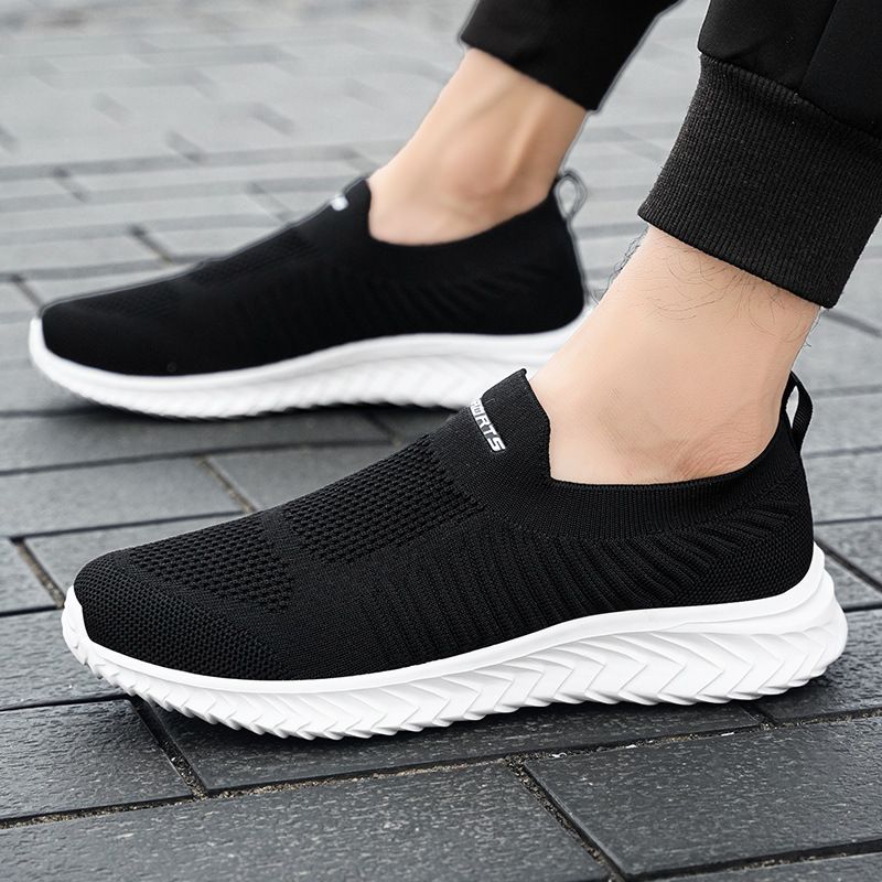 2025 Set Flying Woven Sports für Herren, leichte Übergröße, ein Fuß große Freizeitschuhe für Herren, atmungsaktive Laufschuhe_voghion.com