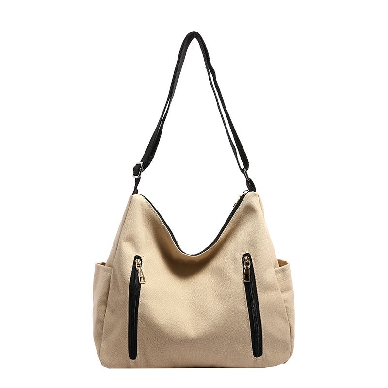 Borse alla moda di quest'anno per le donne, grande capacità, 2024, nuova borsa a tracolla versatile in tinta unita con texture a secchiello_voghion.com