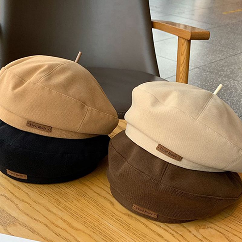 Hot Verkaf Hierscht Wanter New Séiss Cool Light Woolen Hutt Retro villsäiteger Berets Cap_voghion.com