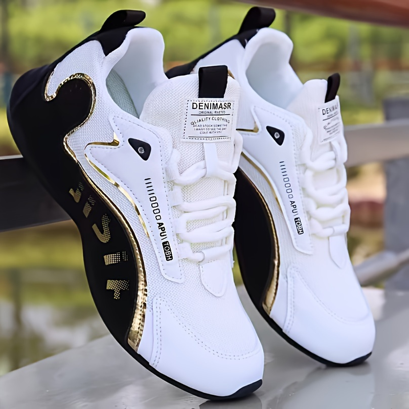 Men's Trendy Sneakers, Comfy Non Slip Lace Up Soft Sole Shoes For Men's Outdoor Activities_voghion.com