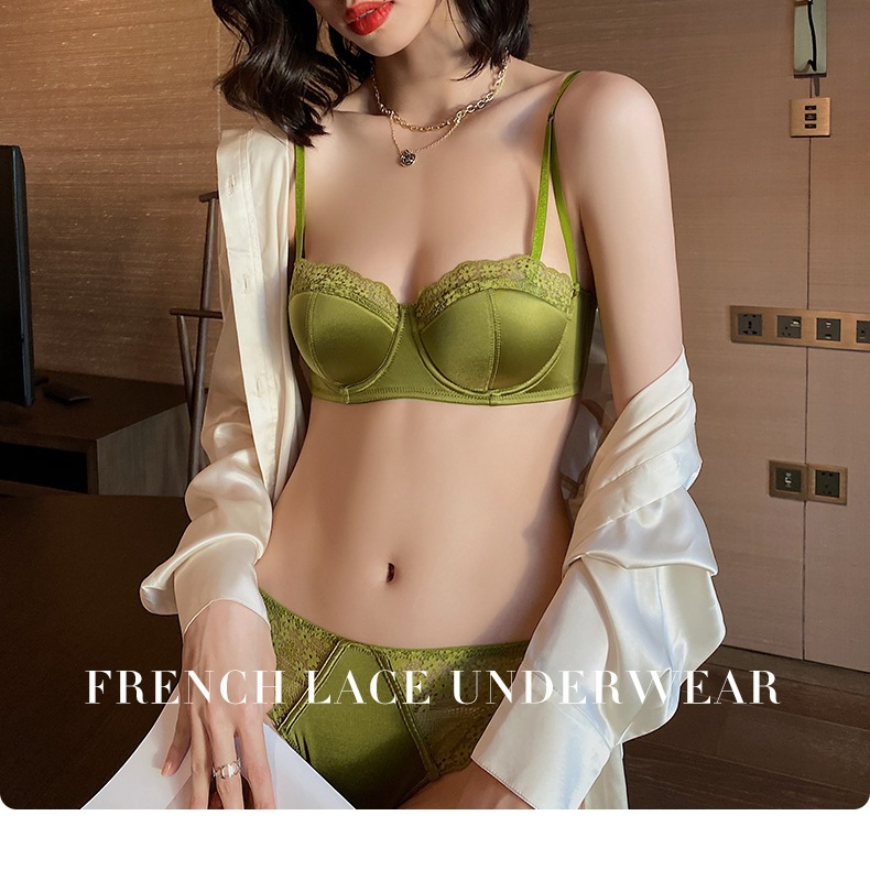 Nuovo reggiseno sexy in raso sottile da donna in stile francese con seno grande e piccolo supporto superiore_voghion.com