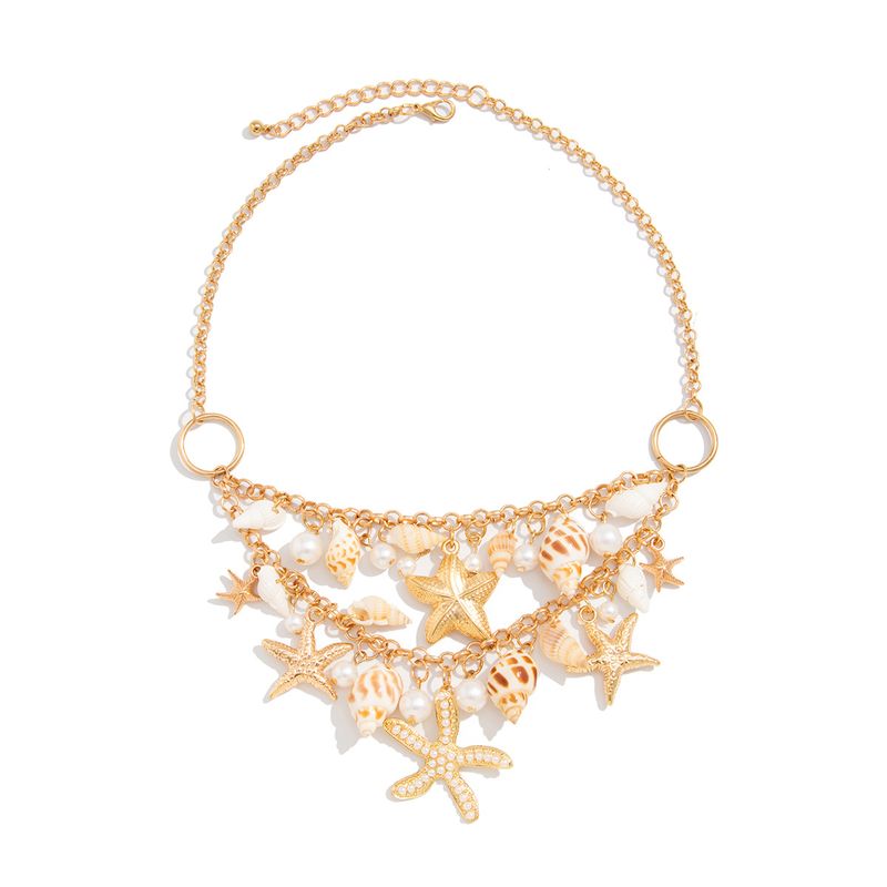 Jewelry Ocean Vacation Style Bracelet Set New Beach Starfish Shell Necklace For Women_voghion.com