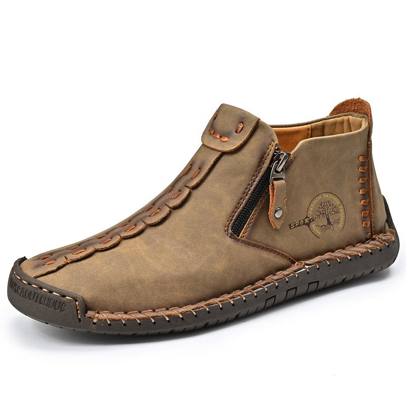 Unschlagbare Qualität Martin Herbst und Winter Neue große Reißverschluss Herren Outdoor Freizeit handgenähte Arbeitsstiefel_voghion.com
