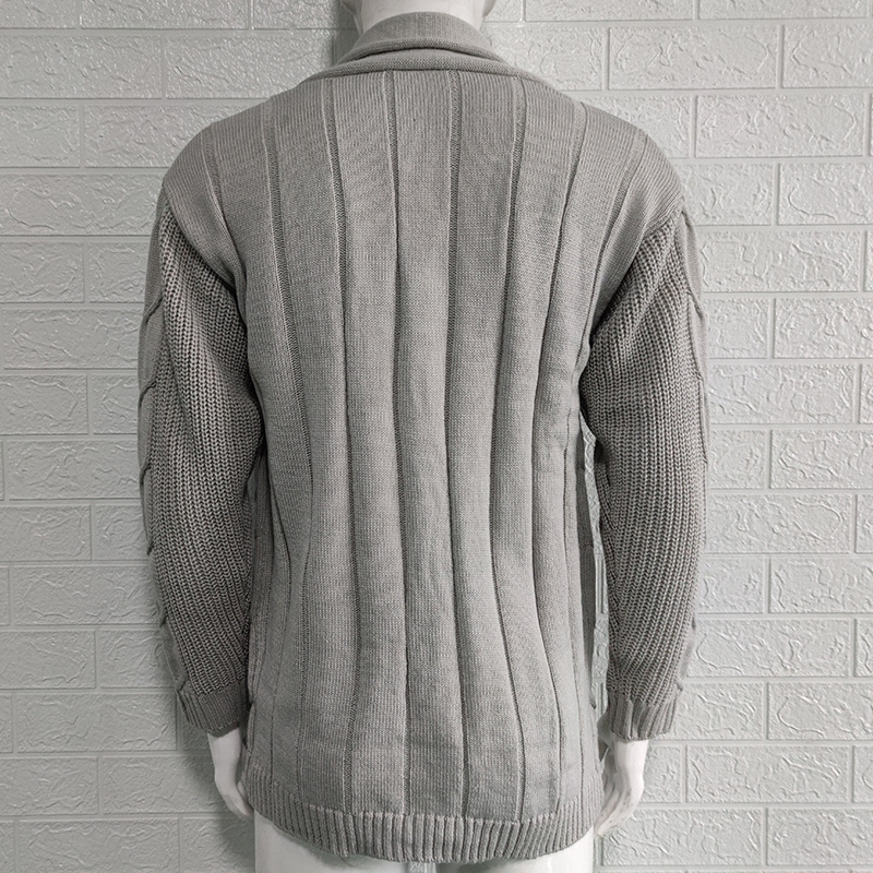 Herrtröja Cardigan herr höst och vinter tröja tröja kappa_voghion.com