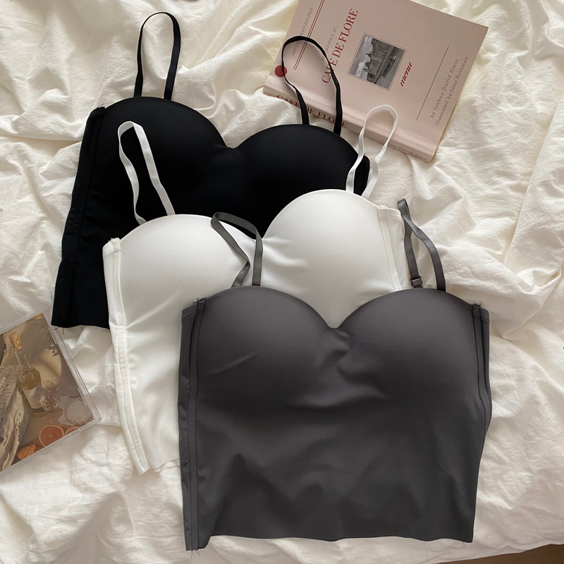 Women's clothing Ice silk sports camisole women's inner wear design niche outer wear bottoming and beautiful back slimming short hot girl top_voghion.com