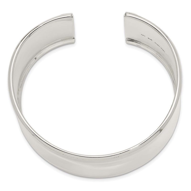 Sterling Silver 30mm Cuff Bangle Bracelet_voghion.com