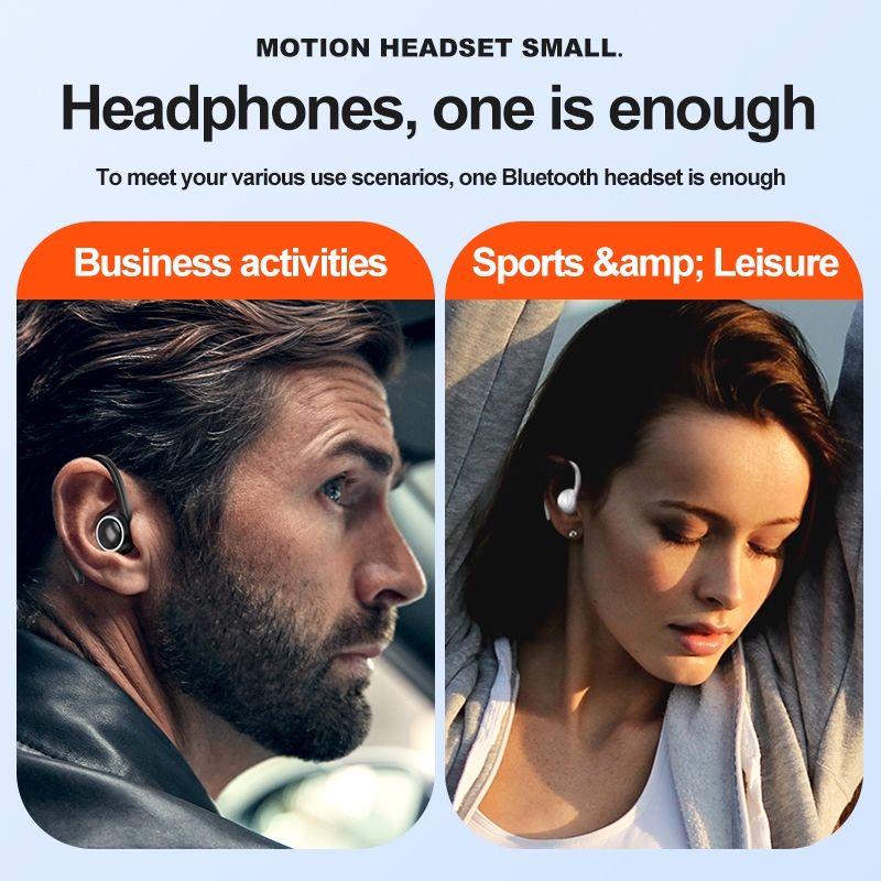 Auricolare Bluetooth A1S con auricolare singolo con auricolare True Sound Sports (bianco)_voghion.com