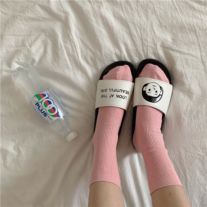 Thin Strip Ins Hong Kong Style Trendy Flats Slippers_voghion.com