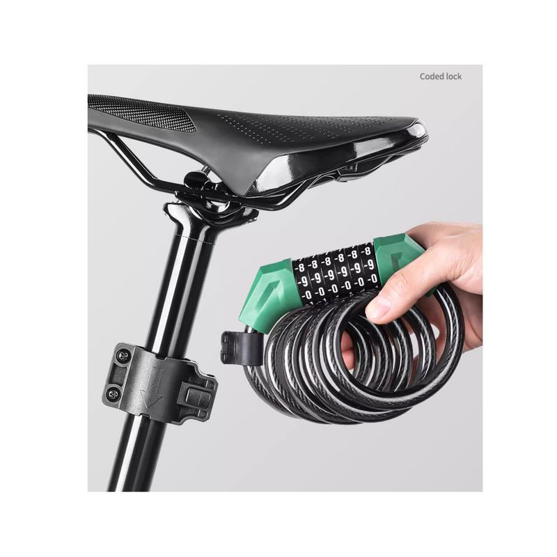 Ensemble d'accessoires antivol pour vélo de route et de montagne, avec mot de passe à 6 chiffres_voghion.com