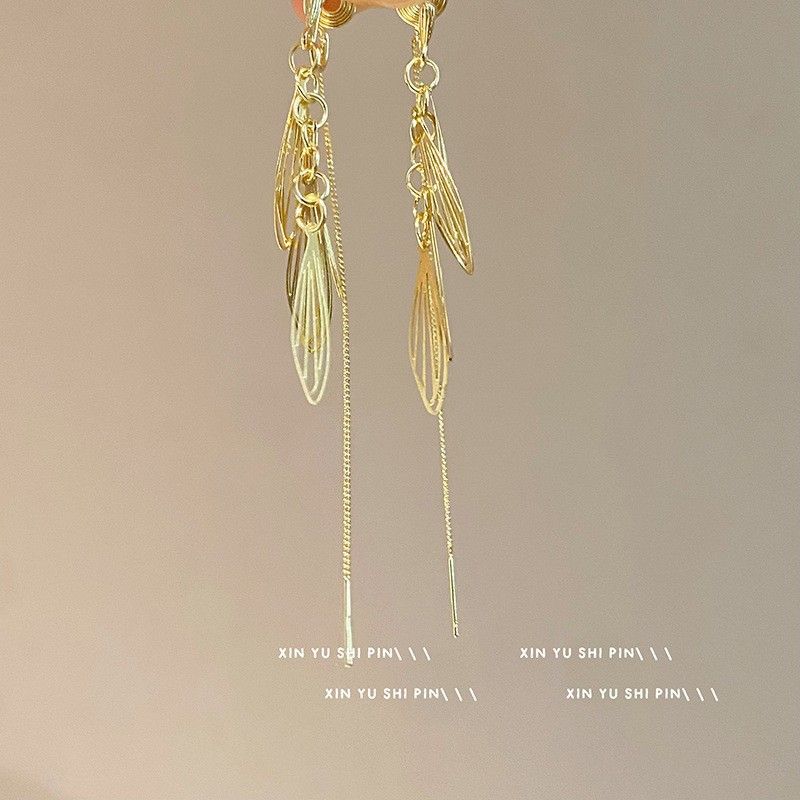 Midsummer Dream Purple Butterfly Ins Cool Light Luxury Chinese Style Super Fairy Non-pierced Earrings For Women_voghion.com