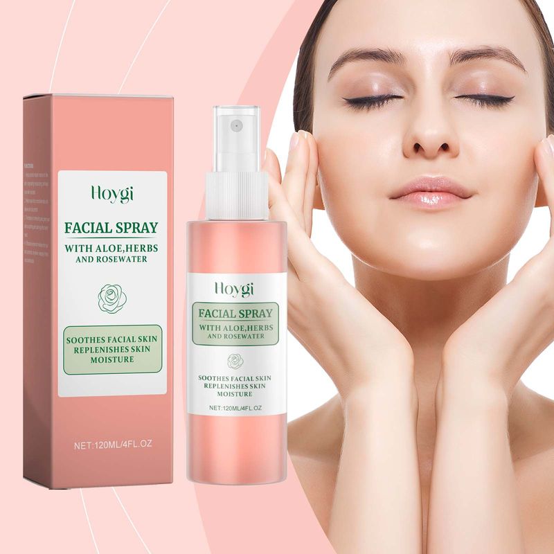 Spray facial hidratante y nutritivo HOYGI Rose para aliviar el enrojecimiento y el cuidado diario de la piel._voghion.com