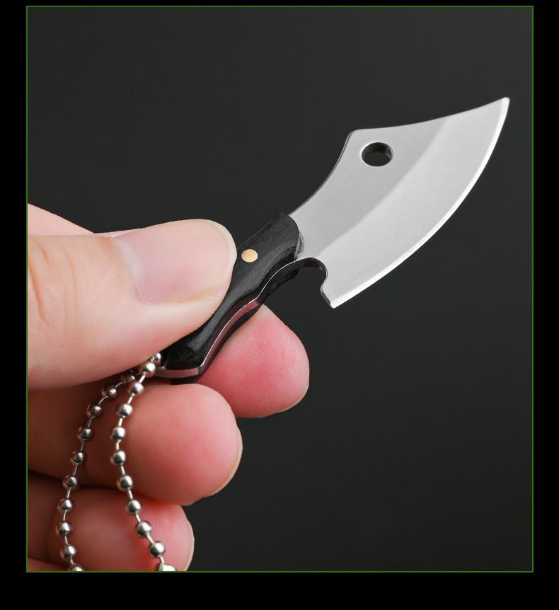Kompaktes Mini-Allzweckmesser aus Edelstahl – Schlüsselanhänger-Taschenmesser zum Öffnen von Paketen, Obstschälen und für den täglichen Gebrauch_voghion.com