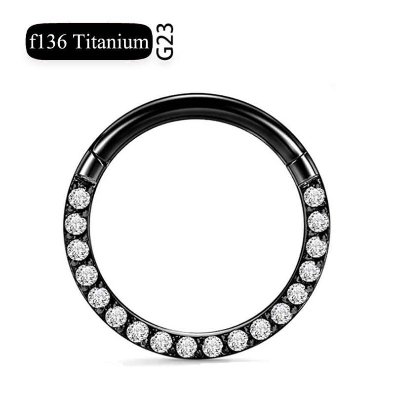 10 pezzi G23 titanio alta qualità zircone pietra segmento alto anelli aperti piccolo piercing setto naso orecchini elica piercing corpo_voghion.com