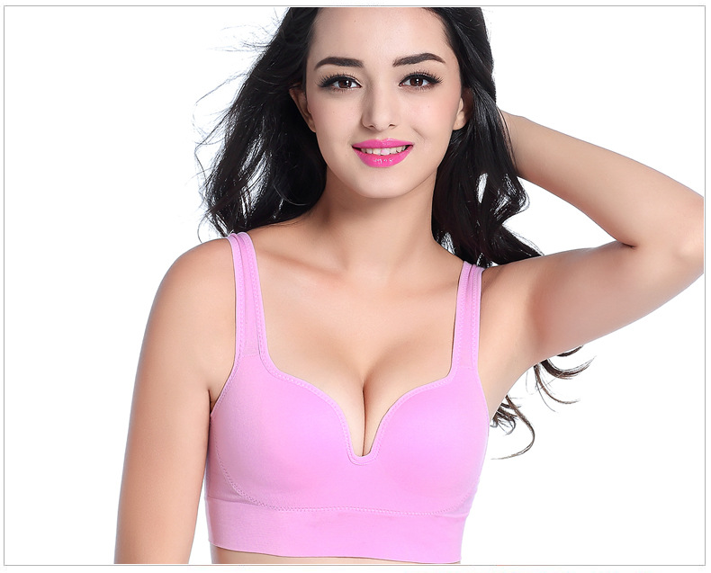 Vêtements de yoga pour femmes, avec coussinet de poitrine, push-up, sommeil, antichoc, course à pied, sous-vêtements sans couture, gilet de beauté_voghion.com