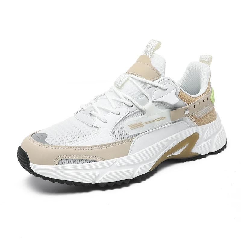 MOQ 1 taglia comoda personalizzata US 13 14 EU 47 48 uomo casual scarpe sportive da ginnastica in pelle a rete bianca scarpe da corsa e da passeggio per uomo_voghion.com