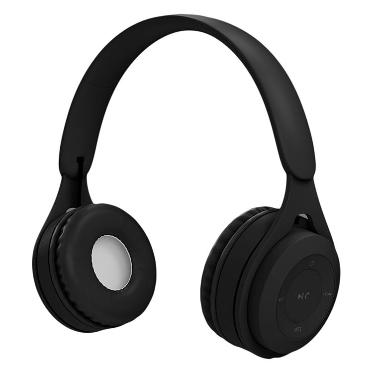 Y08 Hifi Sound Quality Macaron Bluetooth Headset, Supports Calling & TF Card & 3.5mm AUX (Black)_voghion.com