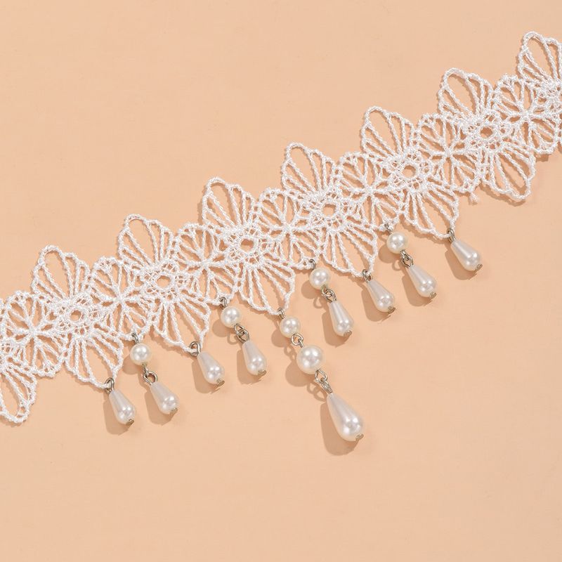 Nuova collana in pizzo in stile coreano per donna, semplice collana corta alla moda, versatile girocollo decorativo da sposa_voghion.com