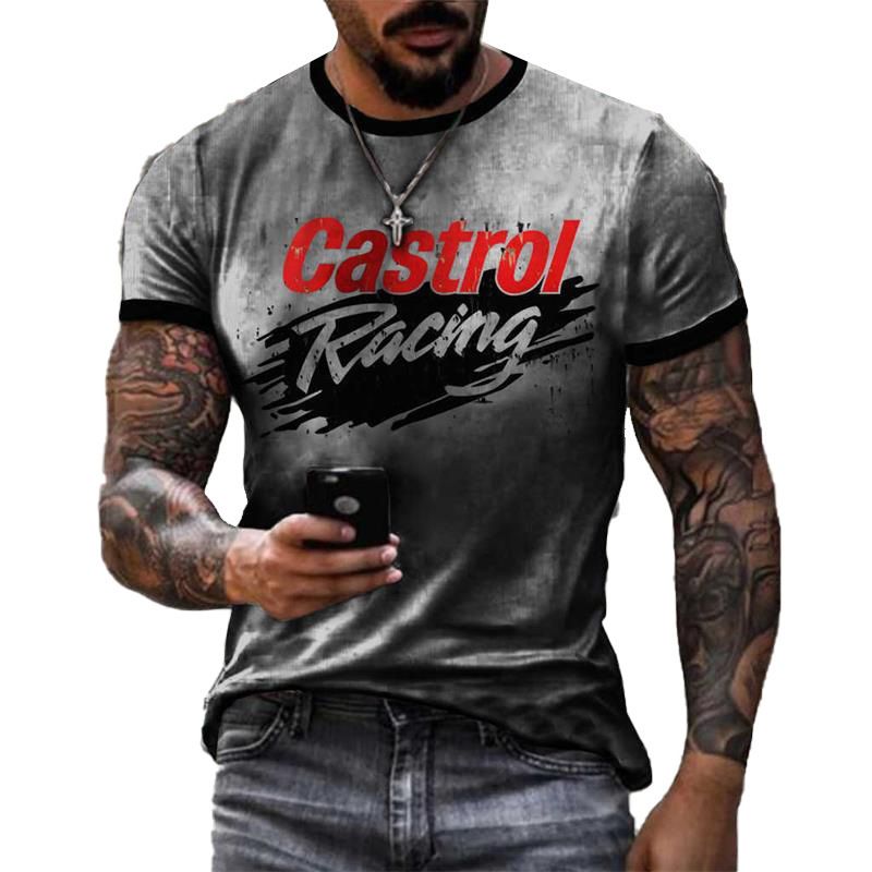 Personalized Unisex Casual Short Sleeve Fashion Versatile Loose 3D Couple T-Shirt_voghion.com