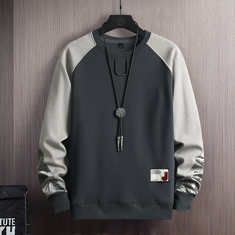 Yipinyuan YPY-3511-P42 Herren Pullover 2023 Frühjahr Neue U-förmige Stickerei Trendy Lose Lange ärmeln Top_voghion.com