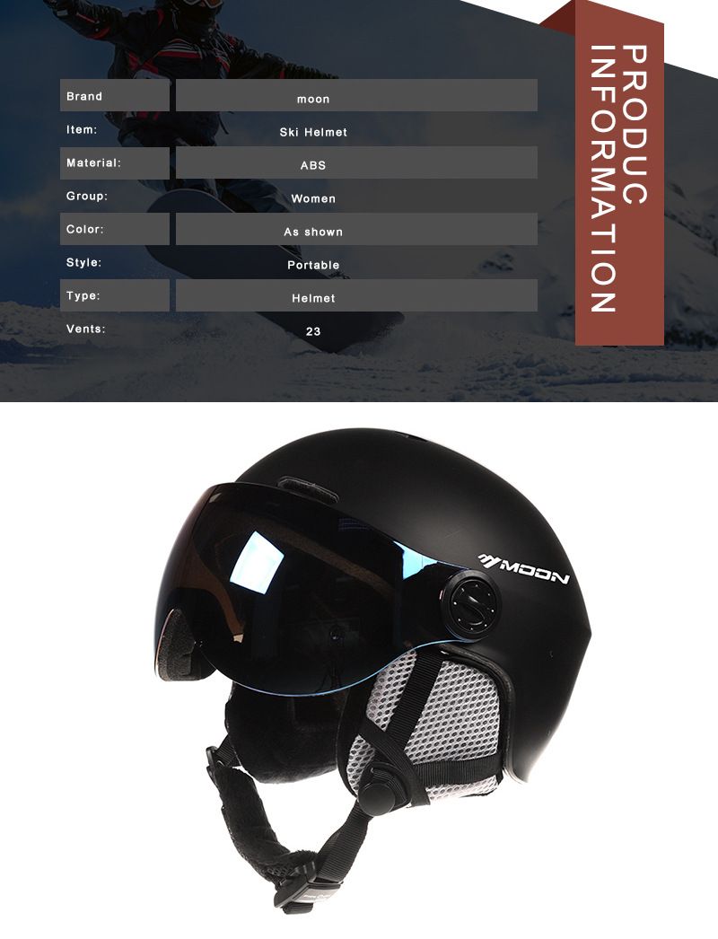 Casque de ski intégré, léger, respirant, unisexe, simple ou double, avec miroir coupe-vent, casque de neige chaud, bonnet de ski_voghion.com