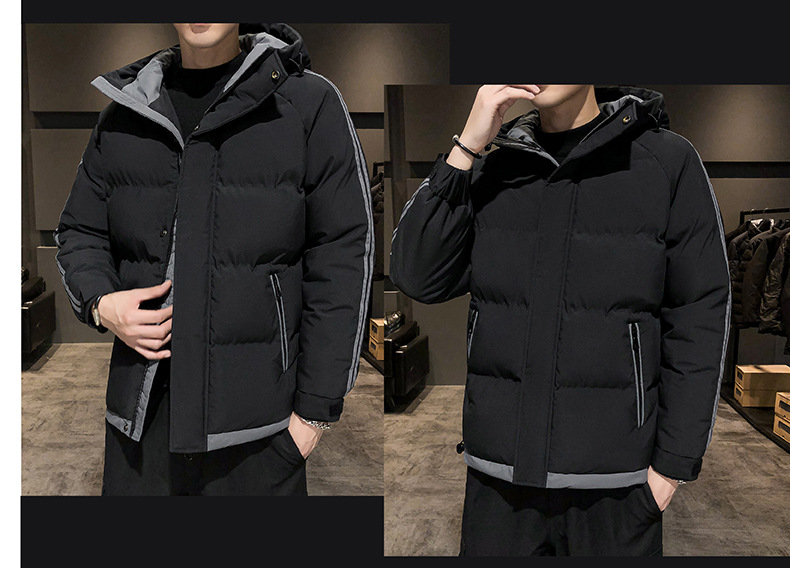 Winter Warmer, verdickter Baumwollmantel Herrenmode Mit Kapuze Lässiger Baumwollmantel Lockere Große Kurze Baumwolljacke Trendy Und Vielseitig_voghion.com