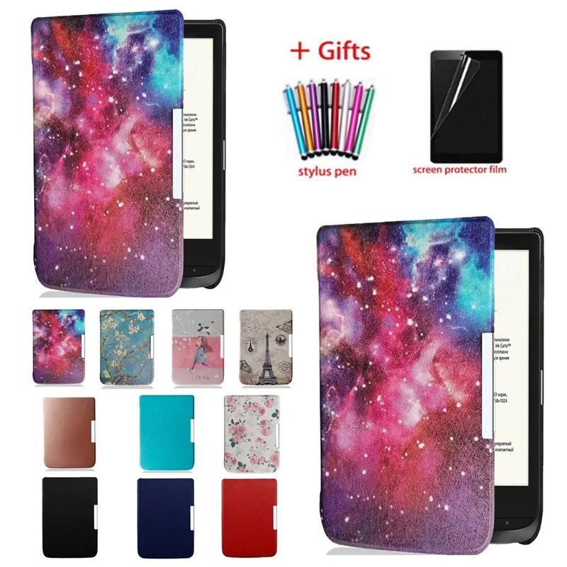 Ultraslim Flip PU Ledertasche für Pocketbook 616/627/632 Ereader Fallschutz Shell Magnet Auto Sleep_voghion.com