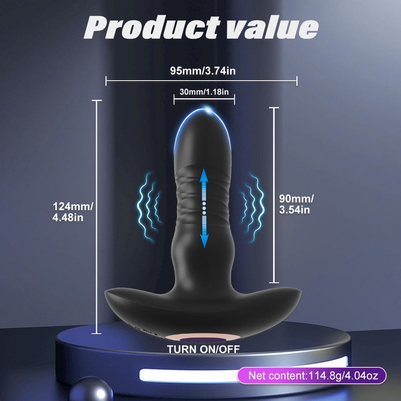 Telescopic Anal Plug With Remote Control_voghion.com
