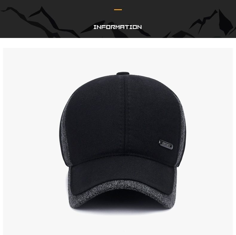 Neue warme Herren Winter Wolle Baseball Ohrenklappen Marke Snapback Hüte Verdicken Baumwolle Einbau Gorra Hombre Trucker Cap_voghion.com