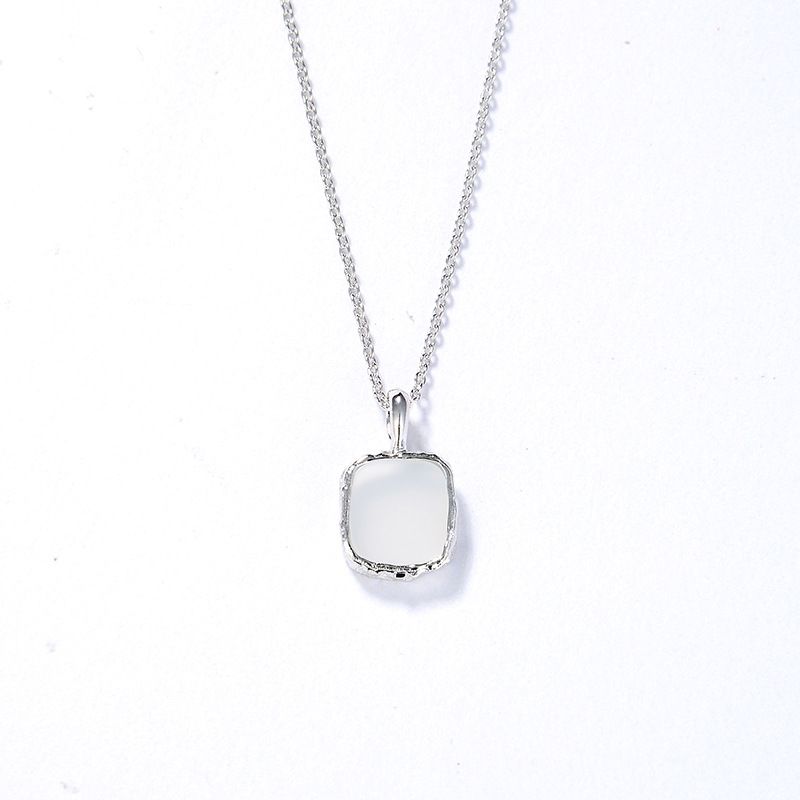 Collana con ciondolo semplice in amazzonite naturale, pietra di luna e rodonite, placcata in oro argento S925_voghion.com