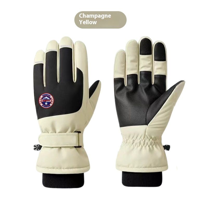 Autumn winter fashion with plush thickened windproof and cold proof cotton touch screen waterproof sports cycling_voghion.com