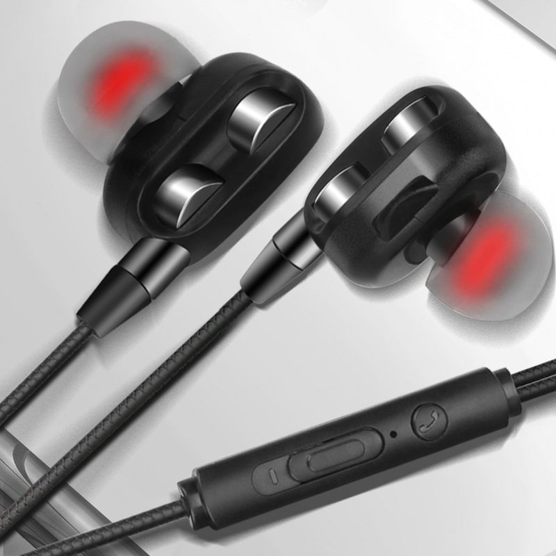 A4-Kopfhörer, klarer Klang, ergonomisches Design, In-Ear-Kopfhörer mit zwei beweglichen Spulen, kabelgebunden_voghion.com