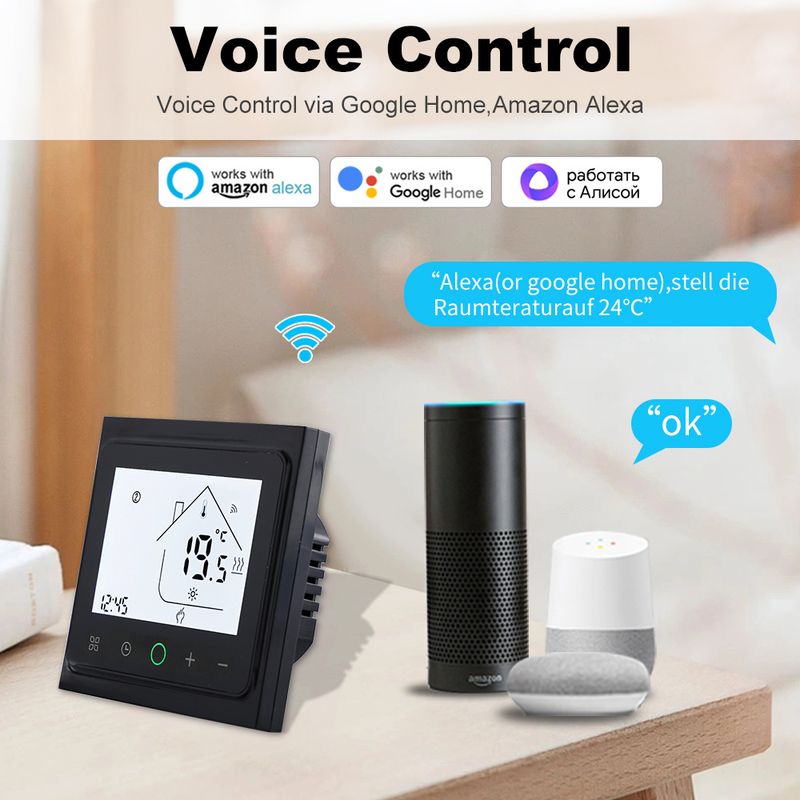 Tuya thrmostat wifi smart lif Tmpratur Controllr lctric hating Gas Boilr Support Yandx Alic Alxa Googl_voghion.com