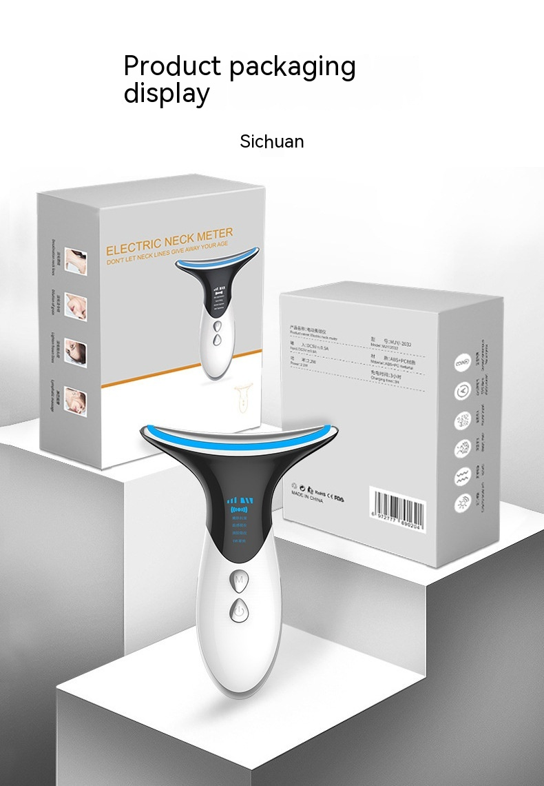 Neck lighting lines, lifting, tightening, anti wrinkle mass, false color light and adjustment instrument for_voghion.com