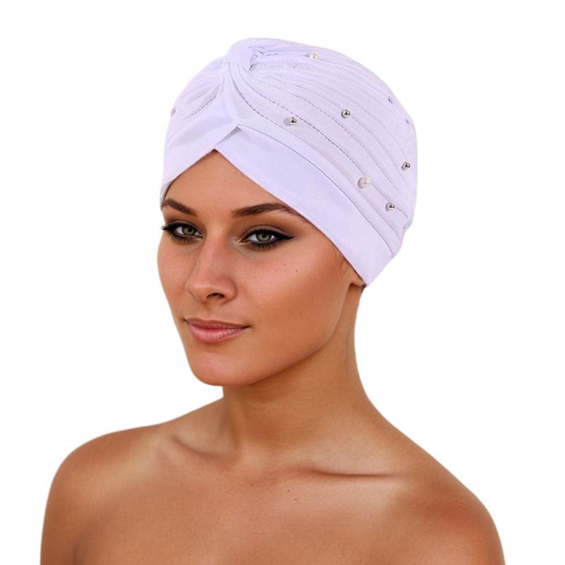 Muslim hat Turban cap pleats nail bead pleats simple watermelon cap_voghion.com
