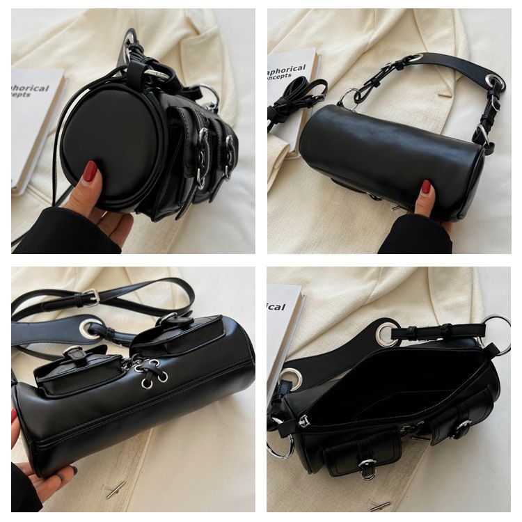 Nei Spicy Girl Ënneraarm fir Pendelen, Héichqualitativ Crossbody-Tasch, Franséisch Stécktasch mat Riemen, eenzeg Schëller, zylindresch_voghion.com