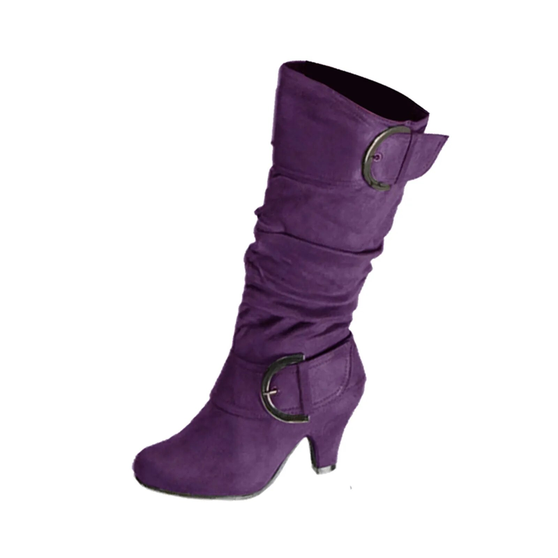 Dames Hoge Laars Voor Vrouwen Retro Laarsjes Toelopende Hak Laarzen Modieus Design Dagelijks Comfortabele Schoenen Женская Обувь_voghion.com