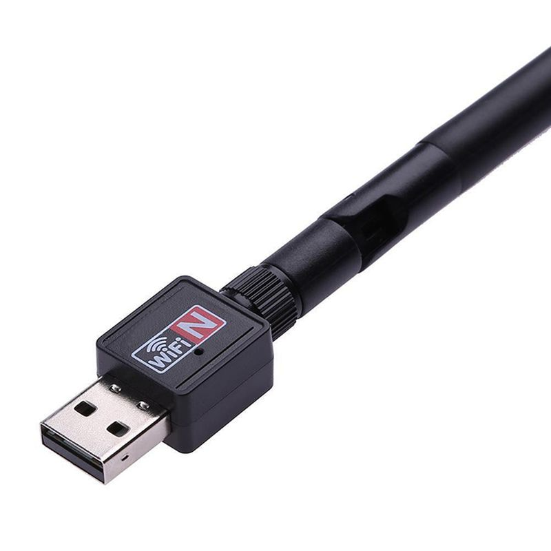 USB WiFi-adapter, hordozható széleskörű kompatibilitású műanyag hálózati LAN-kártya dongle antennával, napi használat_voghion.com