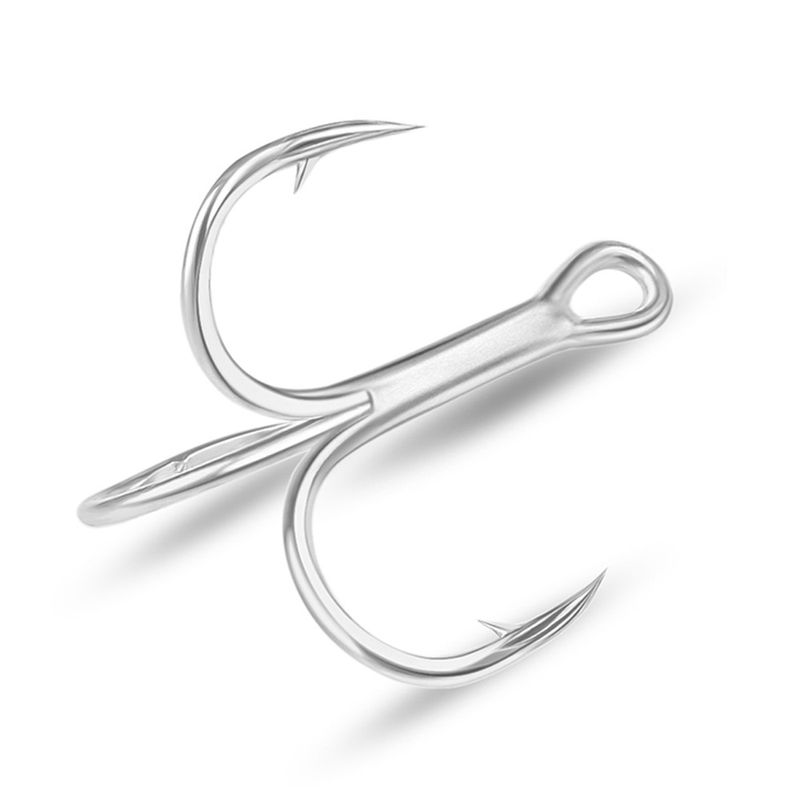 Three Blood Groove Thickened Reinforced Triple With Barbed Lure Anchor Fishing Bright Tin Saltwater Freshwater Hooks_voghion.com