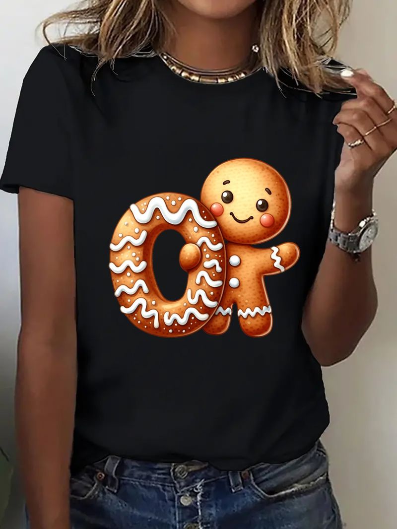 Fréijoer a Summer Europäesch an amerikanesch Fraen nei Dammen Casual Moud loose Tops gedréckt Fraen T-Shirten_voghion.com